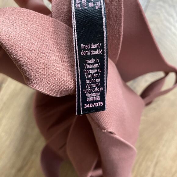 Victoria's Secret lined demi double bra pullover underwired 34D - Picture 4 of 6